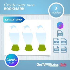 Bookmark Template: Canva SVG Cricut Silhouette - DIY Design (Digital Download)