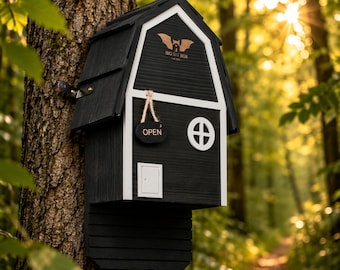 Bat House for Backyard, 2 Chamber Bat Box, Outdoor Wall Mount
