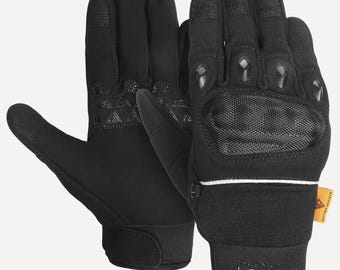 Men’s Motorcycle Gloves Knuckle Protection Motorbike Gloves Anti Slip Riding Gloves Breathable Touchscreen Biker Gloves