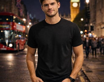Men's Handmade Cotton Spandex Crew Neck T-Shirt - 3 Pack - Lightweight Summer Tee