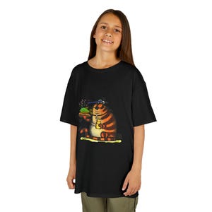 Cute Cartoon Cat Kids T-Shirt, Cat Kids Shirt, Cat Lover Shirt, Boy Girl Birthday Gift, Playful Kid Shirt, Cute Animal Tee, Kids Cat T-Shirt