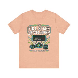 Full Stack Developer Shirt | Personalized Coding Top | Vintage Programmer Apparel image 8