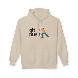 git push hoodie | developer programming humor, coder sweatshirt image 3