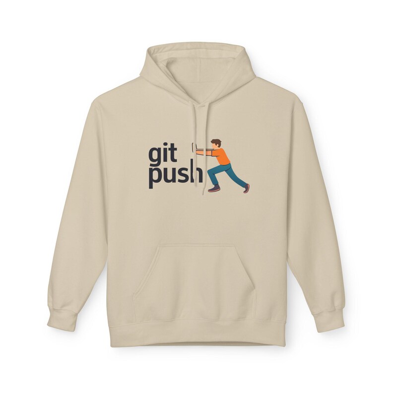 git push hoodie | developer programming humor, coder sweatshirt image 3