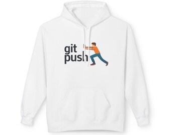 Git Push-hoodie | humor voor programmeurs, programmeursweater