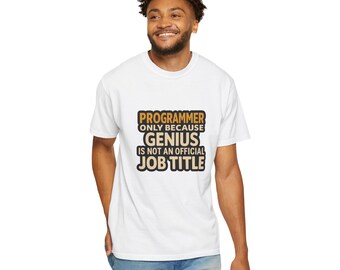 Funny Programmer Genius Unisex Shirt - Geek Humor Graphic Tee for Coders, Developers & Tech Lovers