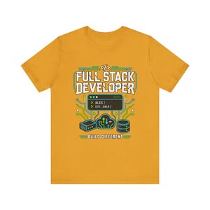 Full Stack Developer Shirt | Personalized Coding Top | Vintage Programmer Apparel image 9