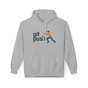 git push hoodie | developer programming humor, coder sweatshirt image 5