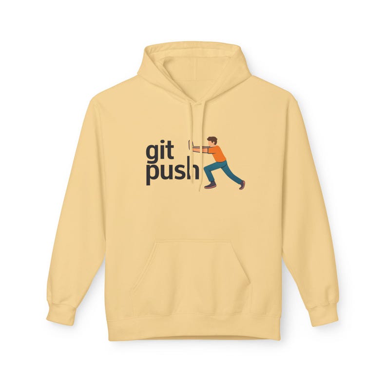 git push hoodie | developer programming humor, coder sweatshirt image 4