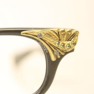 Brown Rhinesone cat eye glasses vintage cateye frames eyeglasses Unused