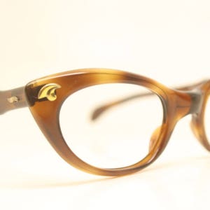Cat Eye Glasses Tortoise Vintage 1950s Eyewear Cateye Frames