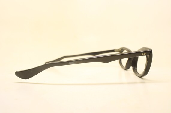 Vintage Cat Eye Glasses Black Small 1960s Glasses… - image 3