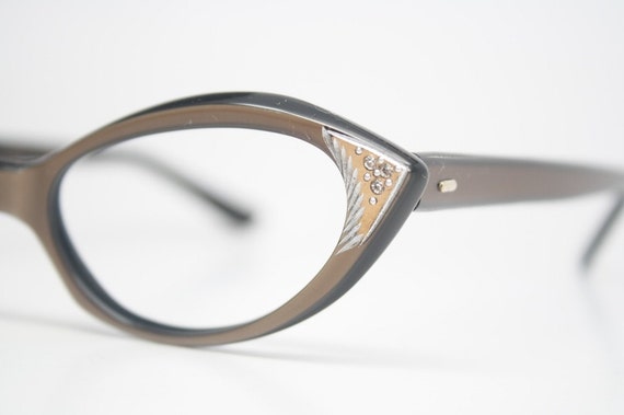 Rhinestone Cat eye glasses vintage cat eye sungla… - image 3