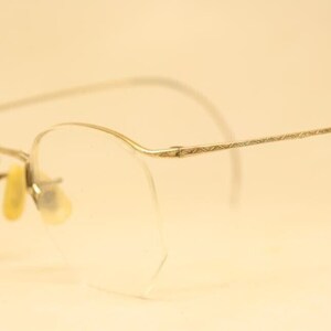 Antique Eyeglasses 42/22 AO Numont 1/10 12k Semi Rimless Vintage Frames