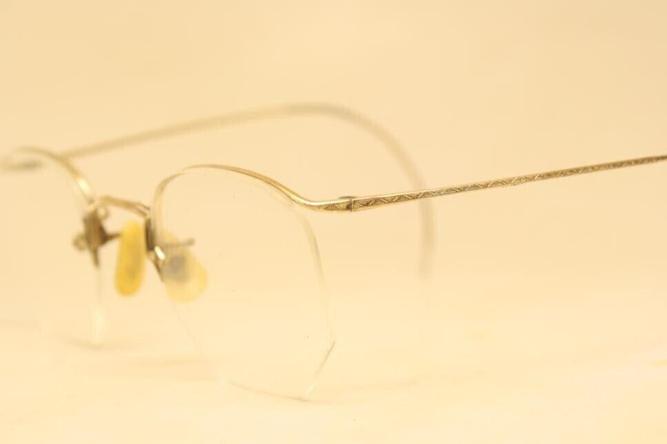 Antique Eyeglasses 42/22 AO Numont 1/10 12k Semi Rimless Vintage Frames