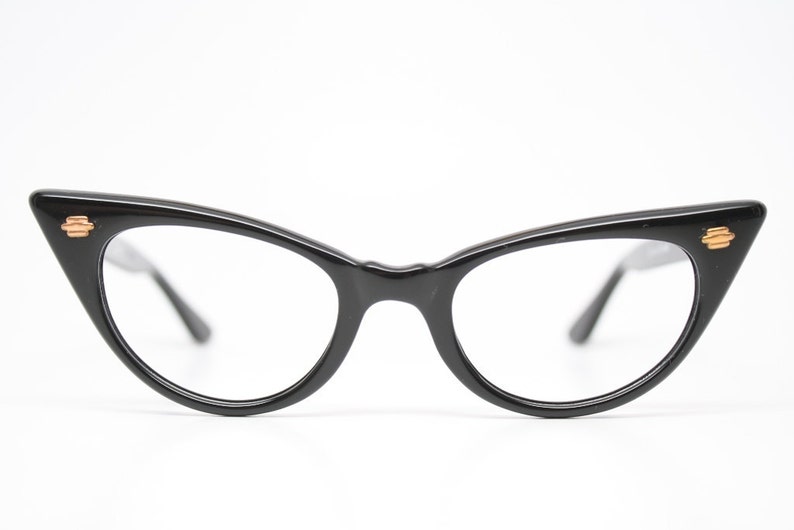 Small cat eye glasses black vintage cateye eyeglasses image 3