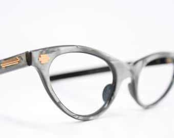 Gray cat eye glasses vintage eyeglass frames