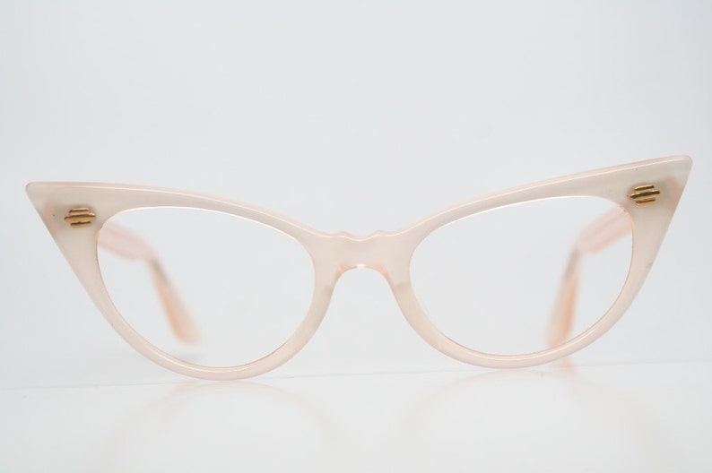 Light Pink Cat Eye Glasses Retro Vintage Etsy 