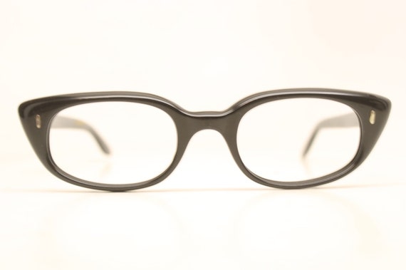 Black Cat Eye Glasses Cateye Eyeglasses NOS Vinta… - image 2