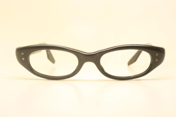 Vintage J.MONIQUE Cat Eye Glasses Black Small 196… - image 1
