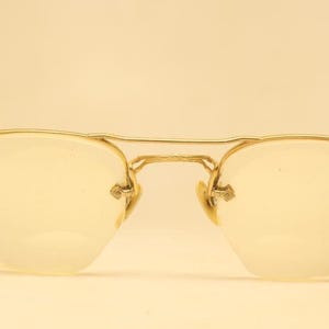 Antique Eyeglasses 42/24 American Optical 1/10 12k Semi Rimless Vintage Frames