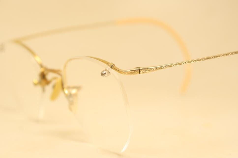 Antique Eyeglasses 42 22 American Optical 1 10 12k Semi Rimless Vintage Frames Etsy Canada