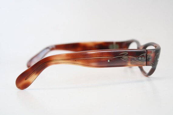 NOS Small Tortoise cat eye glasses vintage cateye… - image 4