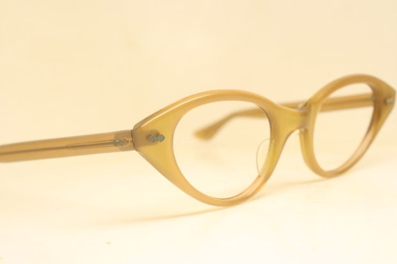 vintage cat eye glasses rust cateye frames unused - image 3