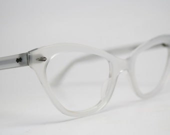 White Vintage 1950's Glasses Unused Cat Eye Glasses 50's Sunglasses