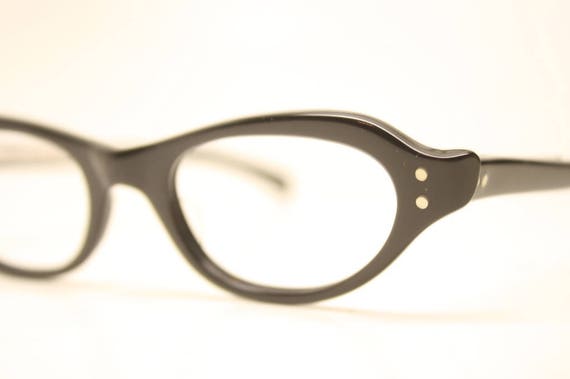 Unused Black Vintage Cat eye glasses cat eye fram… - image 1