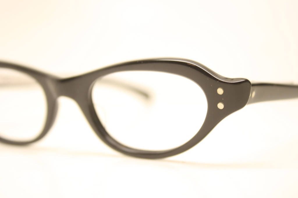 Unused Black Vintage Cat Eye Glasses Cat Eye Frames NOS - Etsy display picture 1