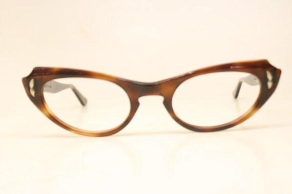 Unused Tortoise vintage cat eye eyeglasses - image 2