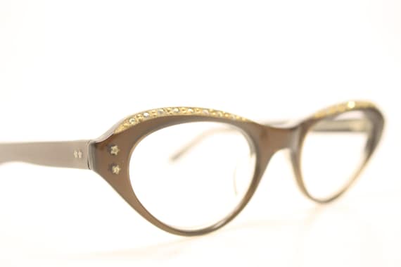 NOS Rhinestone Cat Eye Glasses Cateye Eyeglasses … - image 1