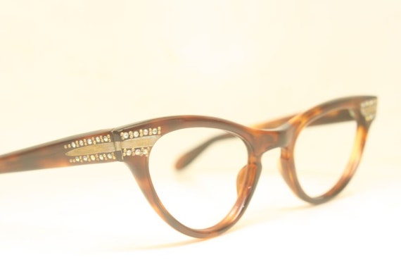 Vintage Glasses Unused Tortoise Cat Eye Glasses - image 1