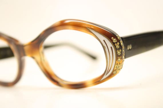 Unused Rhinestone Vintage Cat eye glasses cat eye