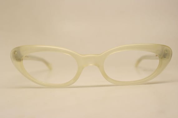 cat eye glasses white vintage cateye frames - image 2