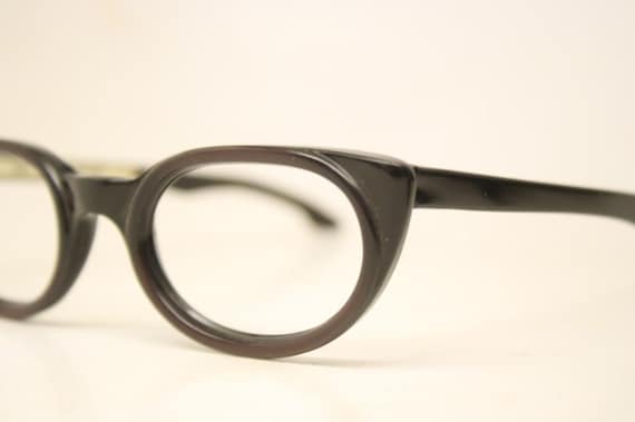 Small Unused Black Purple vintage cat eye eyeglas… - image 1