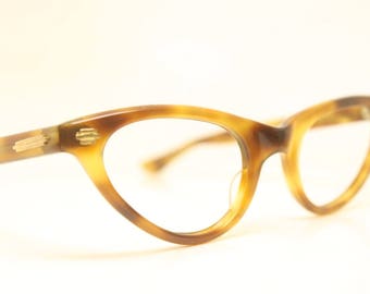 Cat Eye Glasses Tortoise Vintage 1950s Eyewear Cateye Frames