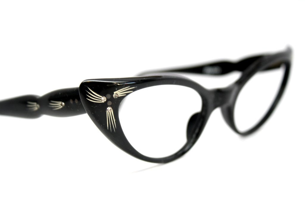 Black Cat Eye Glasses Rhinestone Cateye Frames New Zealand