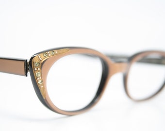 rhinestone cat eye glasses vintage eyeglass frames