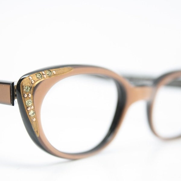 rhinestone cat eye glasses vintage eyeglass frames