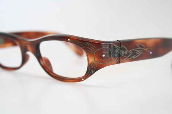 NOS Small Tortoise cat eye glasses vintage cateye… - image 2