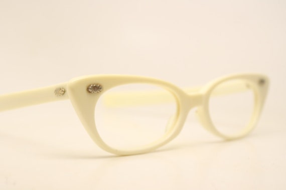 NOS Off White Cat Eye Glasses Unused vintage cate… - image 3
