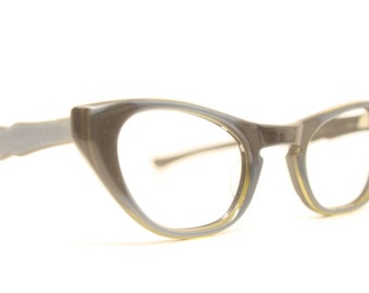 Small Blue Vintage 50s Eyeglasses Unused Cat Eye Glasses