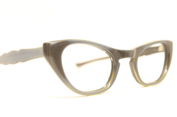 Small Blue Vintage 50s Eyeglasses Unused Cat Eye … - image 1