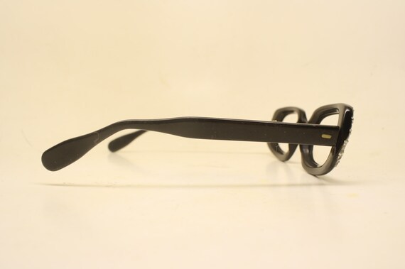 Vintage Cat Eye Glasses Black Small 1960s Glasses… - image 4