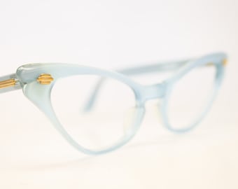 Baby Blue cat eye glasses vintage cateye eyeglasses frames