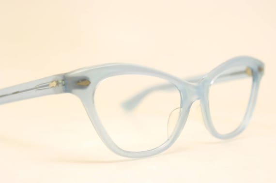 Light Blue cat eye eyeglasses vintage cat eye gla… - image 2