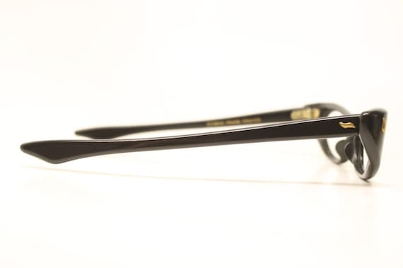 Small Black Vintage 50s Eyeglasses Unused Cat Eye… - image 4