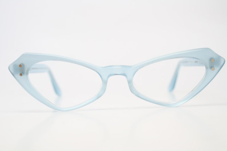 Blue Cat Eye Glasses Vintage Cateye Eyeglasses Frames Etsy